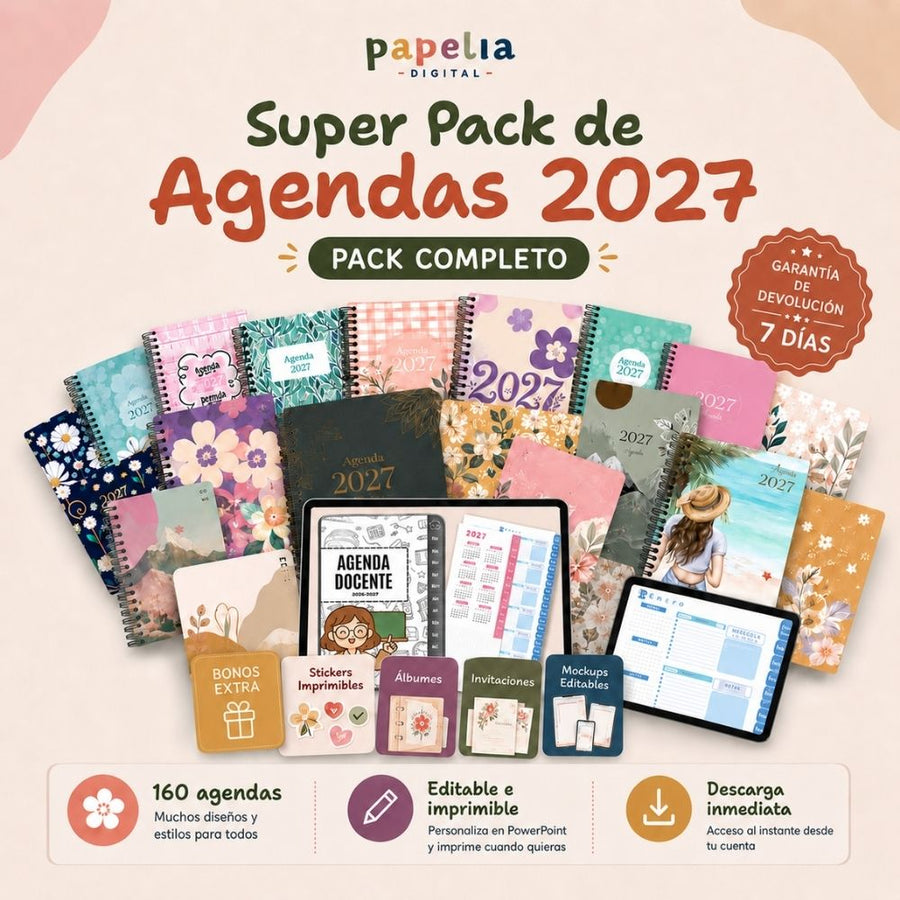 SuperPack Agendas para Imprimir 2027