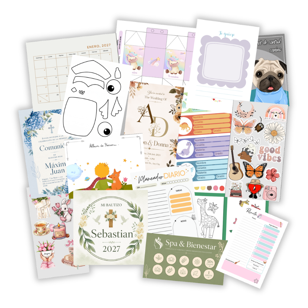 Muestra del contenido del pack